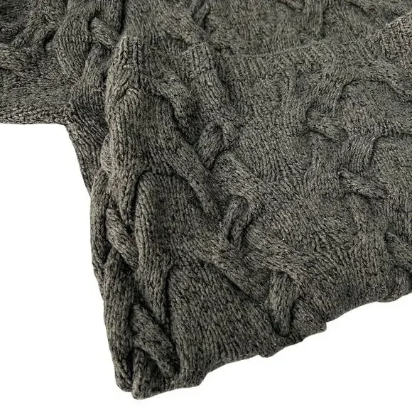 SOLD SOLD SOLD Luxury Cashmere Silk Wool Chunky Minimalist Cable Knit Sweate - Picture 8 of 11